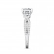 FlyerFit® 14K White Gold Split Shank Engagement Ring