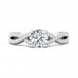 FlyerFit® Platinum Split Shank Engagement Ring