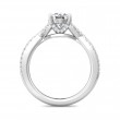 FlyerFit® Platinum Split Shank Engagement Ring
