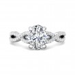 FlyerFit® Platinum Split Shank Engagement Ring
