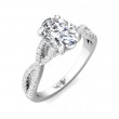 FlyerFit® Platinum Split Shank Engagement Ring