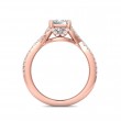 FlyerFit® 18K Pink Gold Split Shank Engagement Ring