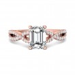 FlyerFit® 18K Pink Gold Split Shank Engagement Ring
