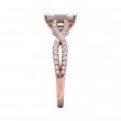FlyerFit® 18K Pink Gold Split Shank Engagement Ring