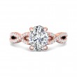 FlyerFit® 14K Pink Gold Split Shank Engagement Ring