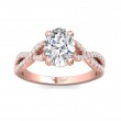 FlyerFit® 14K Pink Gold Split Shank Engagement Ring