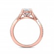 FlyerFit® 14K Pink Gold Split Shank Engagement Ring