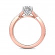 FlyerFit® 14K Pink Gold Shank And White Gold Top Split Shank Engagement Ring