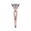 FlyerFit® 18K Pink Gold Shank And White Gold Top Split Shank Engagement Ring