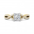 FlyerFit® 14K Yellow and 14K White Gold Split Shank Engagement Ring