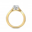 FlyerFit® 14K Yellow and 14K White Gold Split Shank Engagement Ring