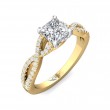 FlyerFit® 14K Yellow and 14K White Gold Split Shank Engagement Ring