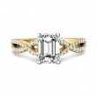 FlyerFit® 14K Yellow and 14K White Gold Split Shank Engagement Ring