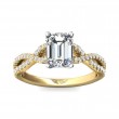 FlyerFit® 14K Yellow and 14K White Gold Split Shank Engagement Ring