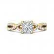 FlyerFit® 18K Yellow Gold Split Shank Engagement Ring