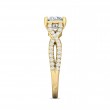 FlyerFit® 18K Yellow Gold Split Shank Engagement Ring