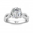 FlyerFit® 14K White Gold Split Shank Engagement Ring