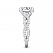 FlyerFit® 14K White Gold Split Shank Engagement Ring