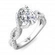 FlyerFit® 14K White Gold Split Shank Engagement Ring