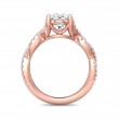 FlyerFit® 18K Pink Gold Split Shank Engagement Ring