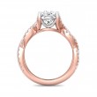 FlyerFit® 14K Pink Gold Shank And White Gold Top Split Shank Engagement Ring