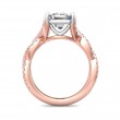 FlyerFit® 14K Pink Gold Shank And White Gold Top Split Shank Engagement Ring