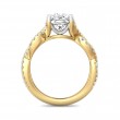 FlyerFit® 18K Yellow Gold Shank And White Gold Top Split Shank Engagement Ring