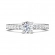FlyerFit® Platinum Vintage Engagement Ring