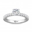 FlyerFit® Platinum Vintage Engagement Ring