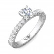 FlyerFit® Platinum Vintage Engagement Ring