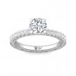 FlyerFit® 14K White Gold Vintage Engagement Ring