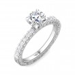 FlyerFit® 14K White Gold Vintage Engagement Ring