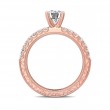 FlyerFit® 18K Pink Gold Vintage Engagement Ring
