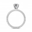 FlyerFit® 18K White Gold Vintage Engagement Ring