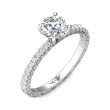 FlyerFit® 18K White Gold Vintage Engagement Ring