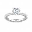 FlyerFit® 14K White Gold Vintage Engagement Ring