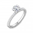 FlyerFit® 14K White Gold Vintage Engagement Ring