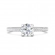 FlyerFit® 14K White Gold Vintage Engagement Ring