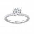 FlyerFit® 14K White Gold Vintage Engagement Ring