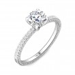 FlyerFit® 14K White Gold Vintage Engagement Ring
