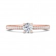 FlyerFit® 18K Pink Gold Vintage Engagement Ring