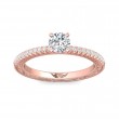 FlyerFit® 18K Pink Gold Vintage Engagement Ring
