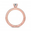 FlyerFit® 18K Pink Gold Vintage Engagement Ring