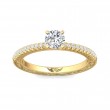 FlyerFit® 14K Yellow Gold Vintage Engagement Ring