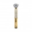 FlyerFit® 14K Yellow and 14K White Gold Micropave Engagement Ring
