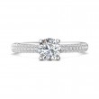FlyerFit® 18K White Gold Micropave Engagement Ring