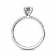 FlyerFit® 18K White Gold Micropave Engagement Ring