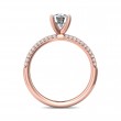 FlyerFit® 14K Pink Gold Micropave Engagement Ring