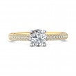 FlyerFit® 14K Yellow and 14K White Gold Micropave Engagement Ring
