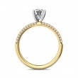 FlyerFit® 14K Yellow and 14K White Gold Micropave Engagement Ring